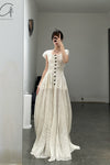 Mutedance 24 Spring/Summer Shell Sleeve Waist Dress MD-MD24SS14-HOARY PM137